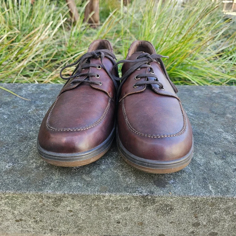 Mephisto‎ Douk Brown Leather Loafer Casual Orthopedic Lace Up Shoes Men US 11B